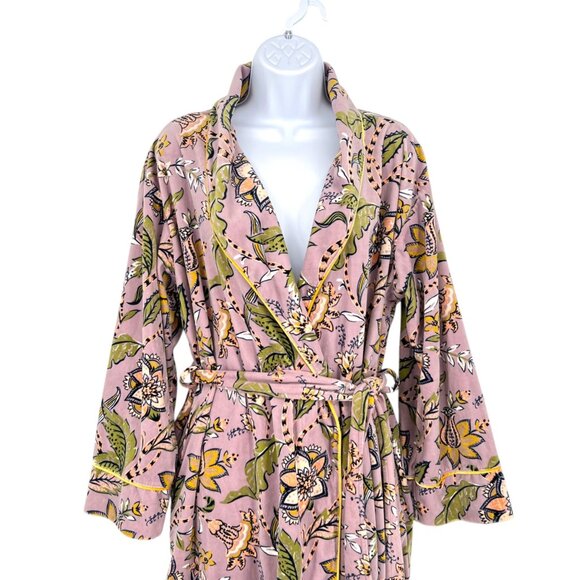 World Market Floral Kimono Robe Cozy Soft Lilac Purple One Size - Picture 2 of 12